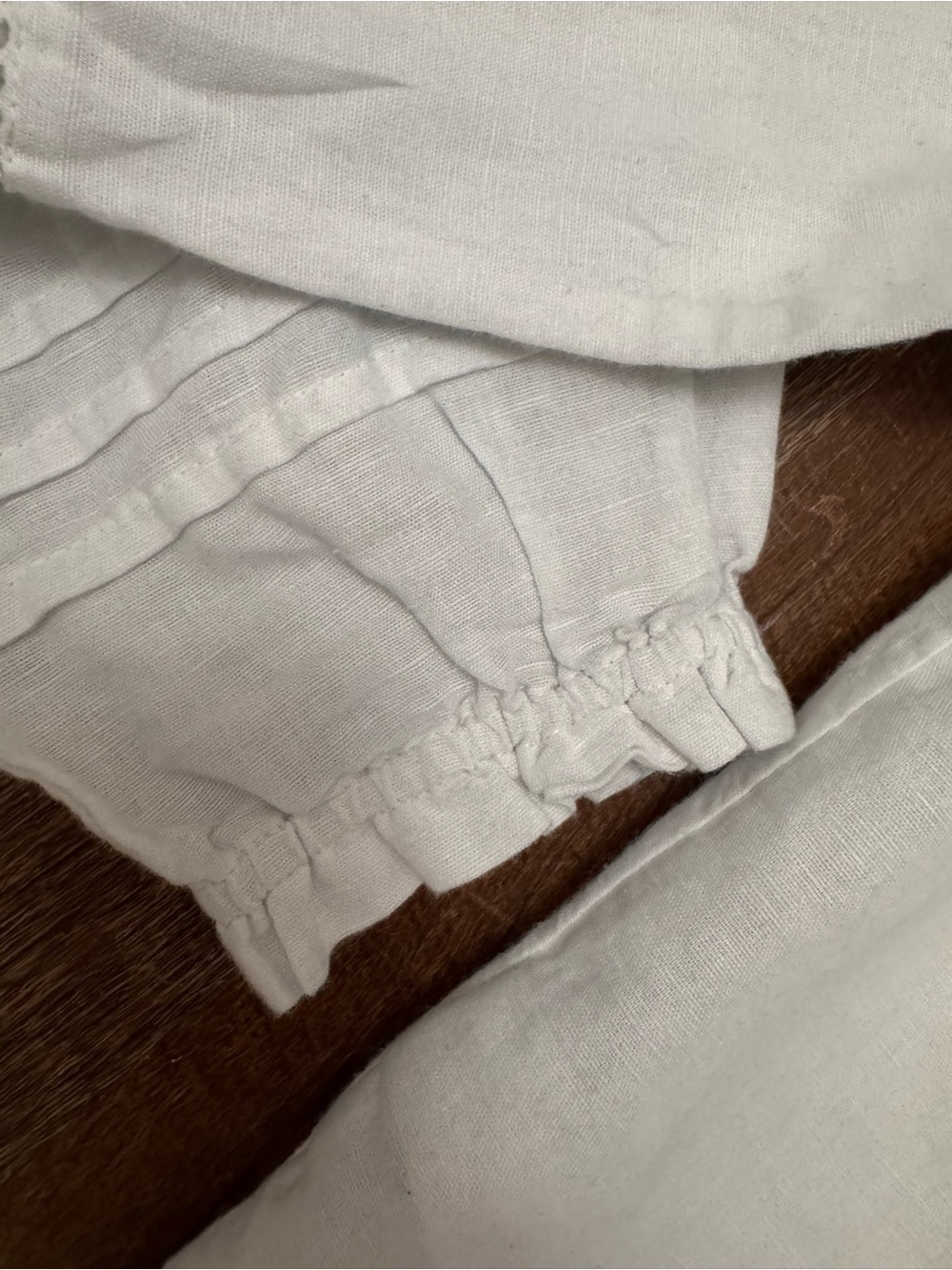 Rachel Zoe Cream Embroidered Linen Blend Peasant Blouse XL Boho Cottagecore - Picture 9 of 13